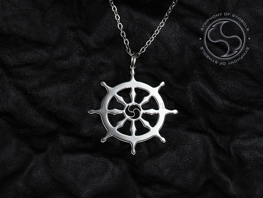 Dharma Wheel Symbol Necklace. Steel jewelry, Stainless steel jewelry, Dharma wheel HD wallpaper
