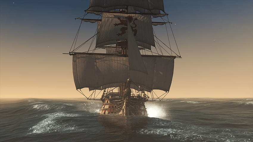 Assassins Creed IV: Black Flag – Побеждаване на легендарните кораби, Assassin's Creed 4 Black Flag Ship Combat HD тапет