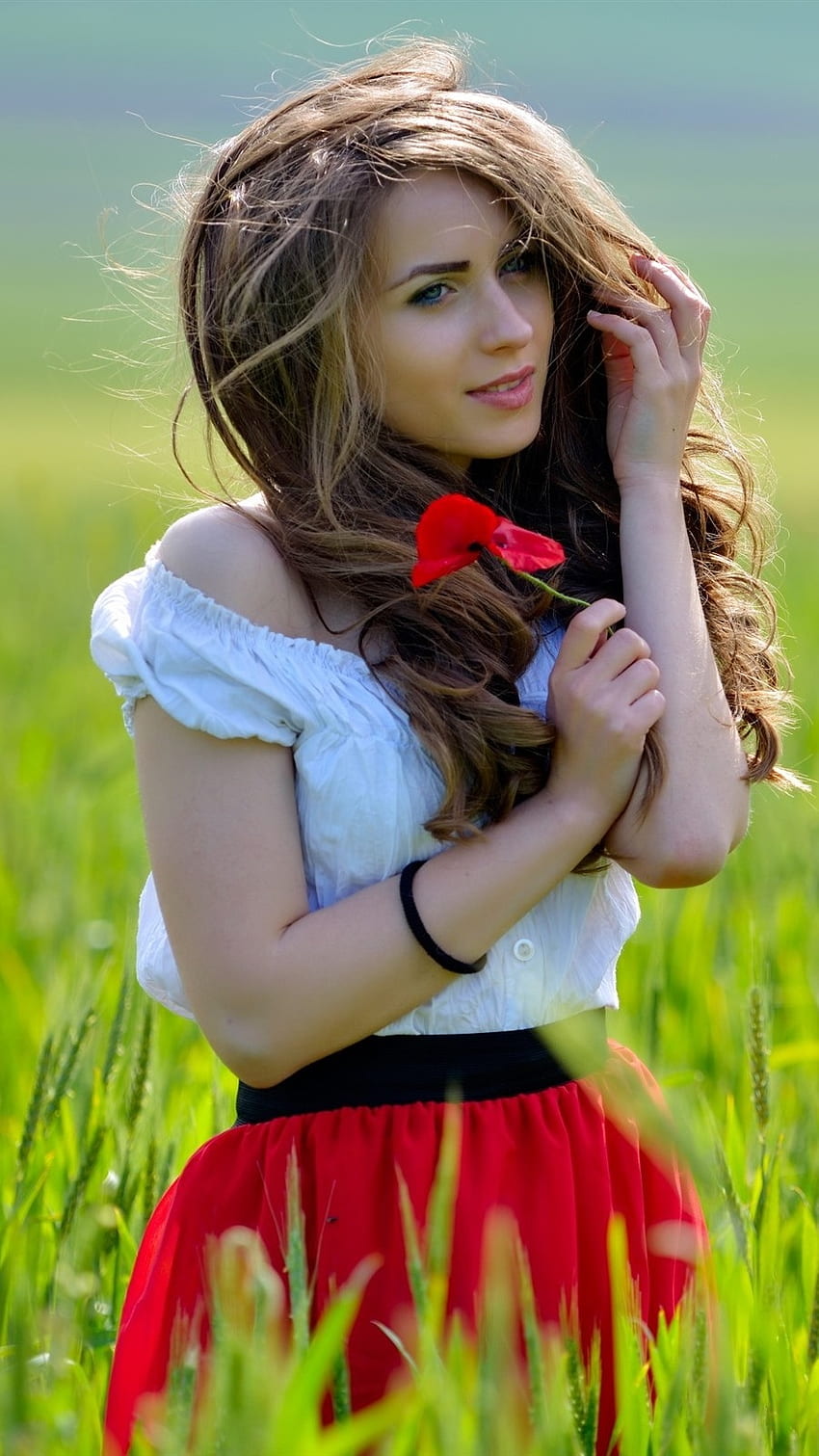 Cute Summer, Beautiful Girl, Nature Background HD phone wallpaper | Pxfuel