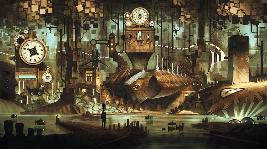 Steampunk Time, Clocks, Abstract, Steampunk, Fantasy HD wallpaper