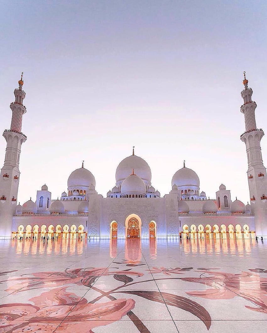 Meczet Szejka Zayeda, Abu Zabi, Zjednoczone Emiraty Arabskie, Zjednoczone Emiraty Arabskie, podróże, atrakcje turystyczne, miejsca do zwiedzania, wspaniałe widoki. Wielki meczet, architektura meczetu, meczet Tapeta na telefon HD