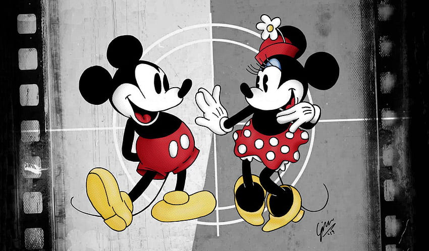 Mickey e Minnie, clássico Minnie Mouse papel de parede HD