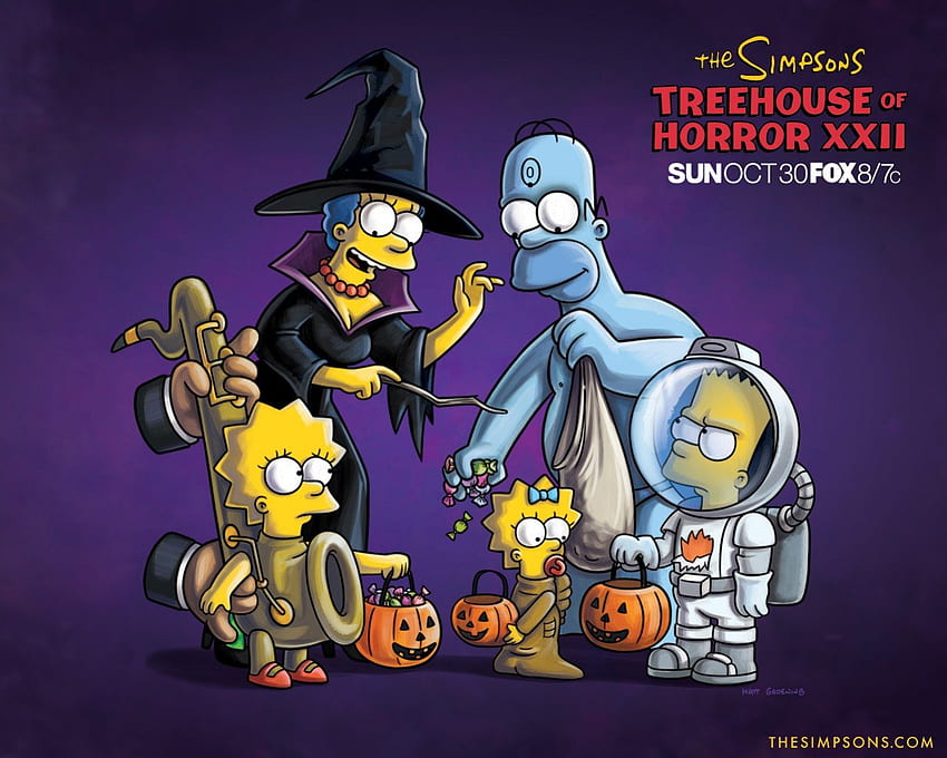 The Simpsons, Tree,House,Of,Horror,Cadılar Bayramı, cadılar bayramı, of, house, korku, the, simpsons, ağaç HD duvar kağıdı