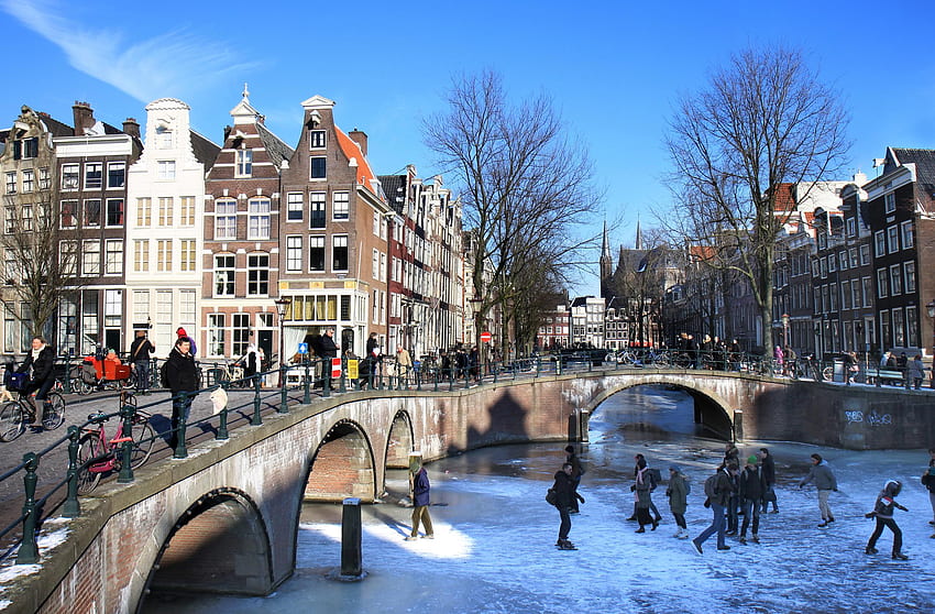 Amsterdam , Man Made, HQ Amsterdam ., Amsterdam Winter HD wallpaper