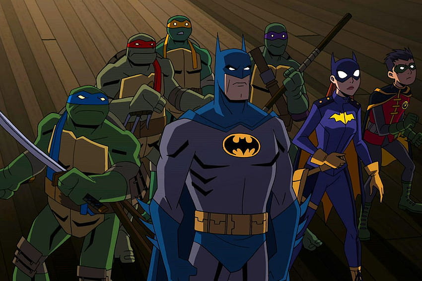 Batman teams with the Ninja Turtles in a new animated film, Batman TMNT HD wallpaper