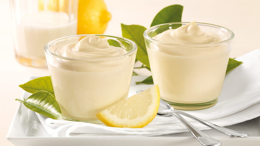 Food, Desert, Cream, Lemon HD wallpaper