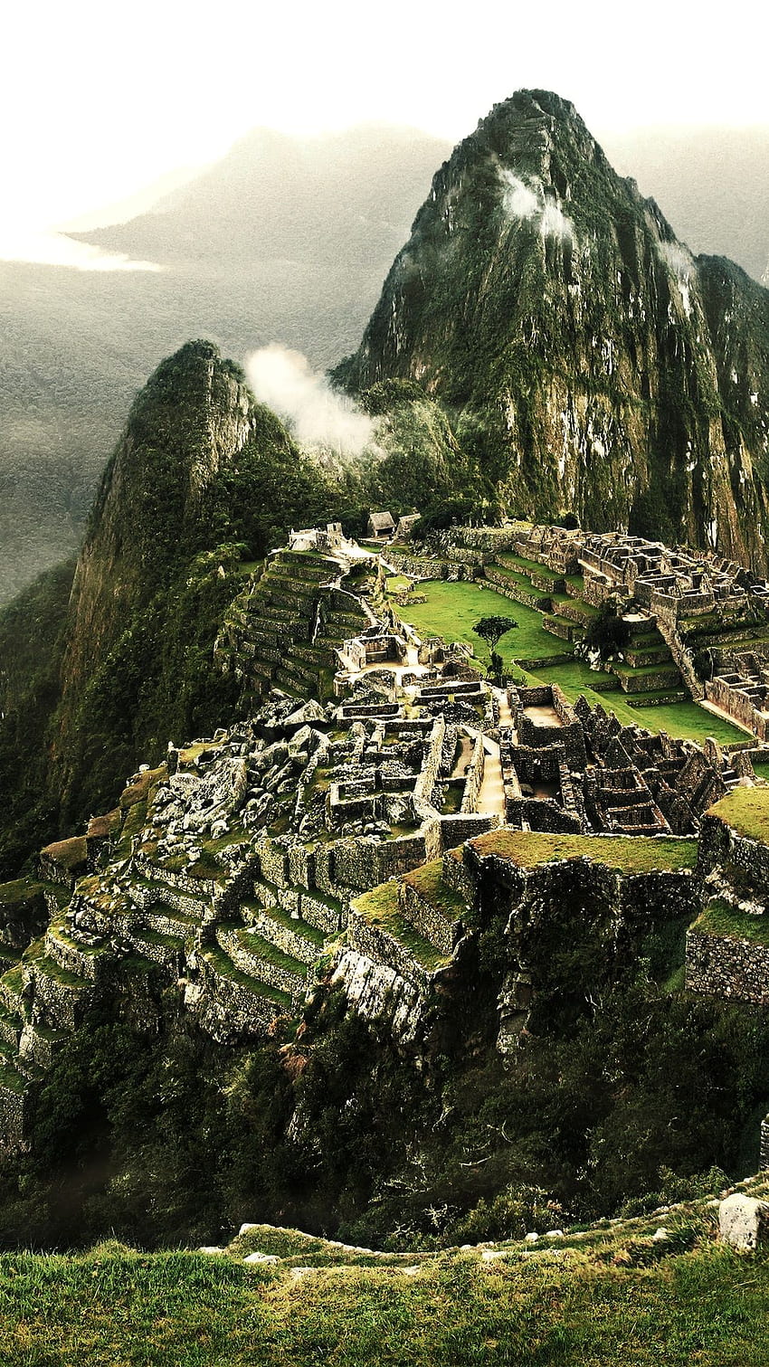 잉카의 도시, 구름, 마추 픽추, 페루, 무대 HD 전화 배경 화면