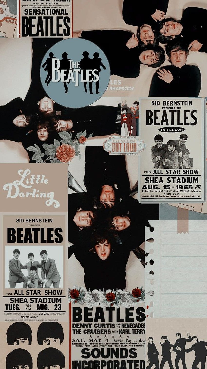 Ainsley S ใน The Beatles บีเทิลส์ วงดนตรี พื้นหลังบีทเทิล วินเทจบีเทิลส์ วอลล์เปเปอร์โทรศัพท์ HD