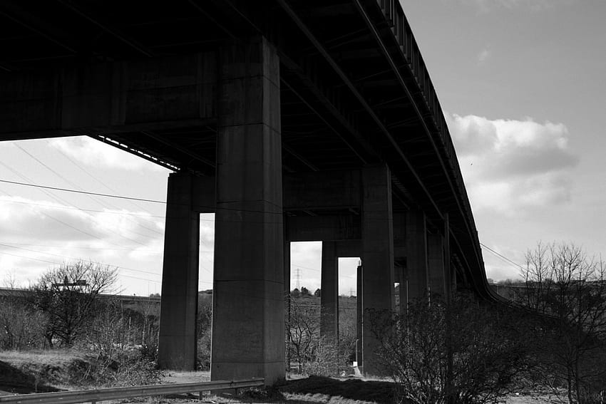 Bridge to nowhere, pillar, bridge HD wallpaper