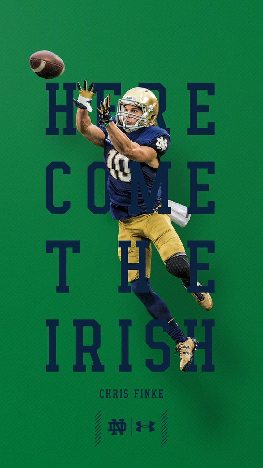 Notre Dame Fighting Irish golden logo NCAA blue metal background  american football club HD wallpaper  Peakpx