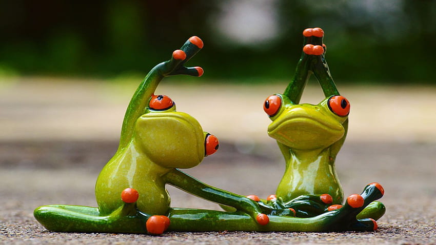 Време е за йога, скъпа [] чрез Classy Bro. Страхотно, Baby Frog HD тапет