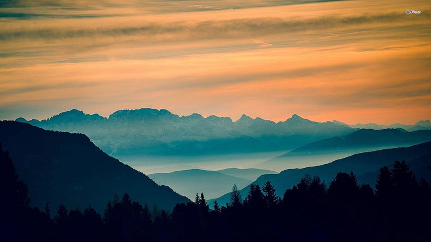 Blue Mountains, Mountain Range HD wallpaper