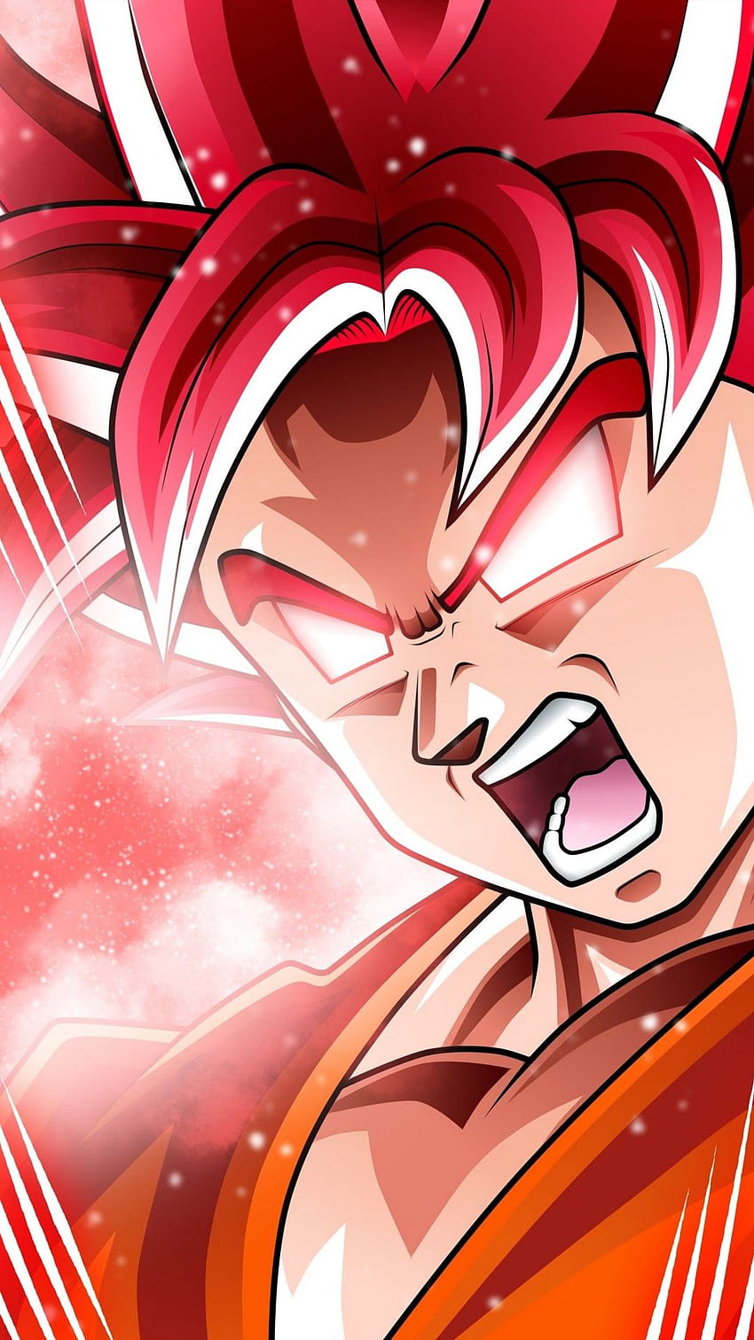 Goku Super Saiyan God iPhone z rozdzielczością - Goku Super Saiyan God, czerwony i niebieski Goku Tapeta na telefon HD