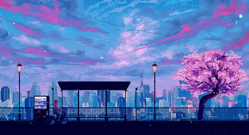 Let's Go Home - anime post  Cityscape wallpaper, Anime scenery