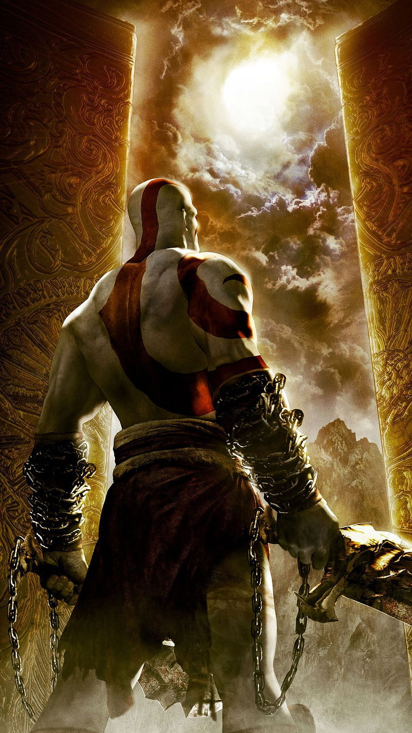 Kratos, bóg wojny, twarz, oczy, blizna. Kratos bóg wojny, bóg wojny, bóg wojny serii Tapeta na telefon HD