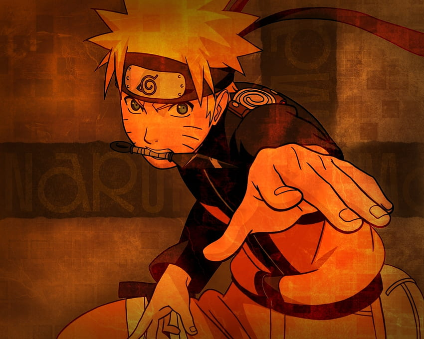 Oranye Naruto Uzumaki, Naruto Tersenyum Wallpaper HD