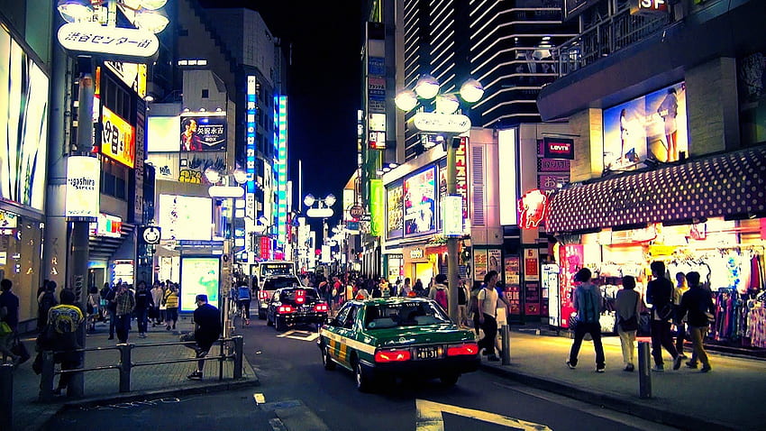Streets around Shibuya Station at night / 夜の渋谷 / Tokyo HD wallpaper