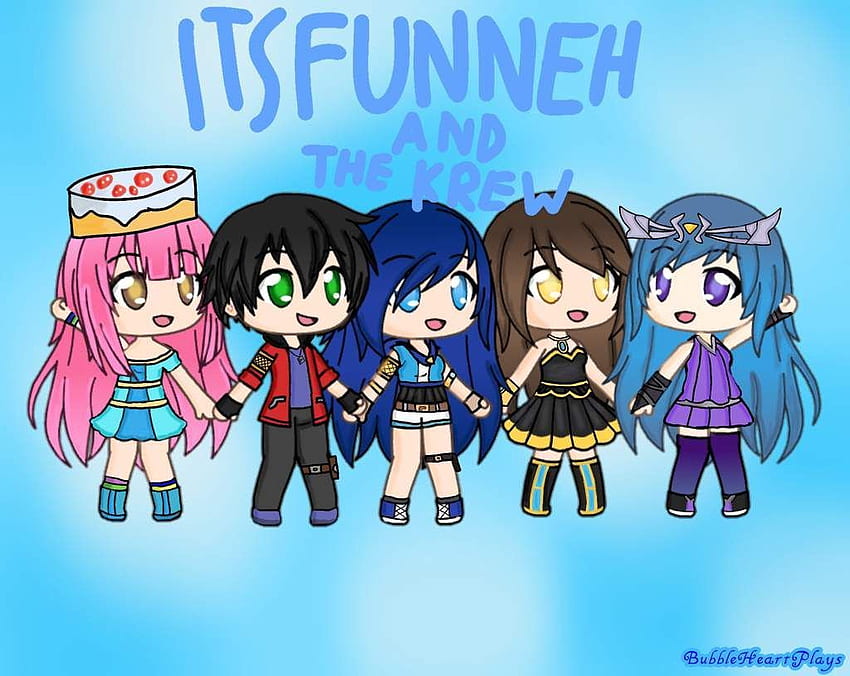 ITSFUNNEH FUNNEH THE Krew Plush Anime Doll Blue Hair 10