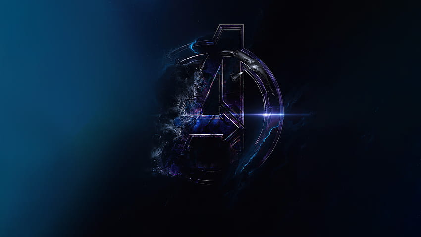 Avengers: Infinity War Saga、ダーク、ロゴ、マーベル 高画質の壁紙