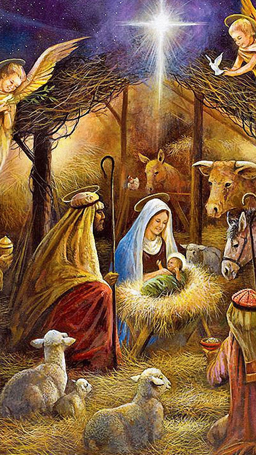 Vintage christmas nativity HD wallpapers | Pxfuel