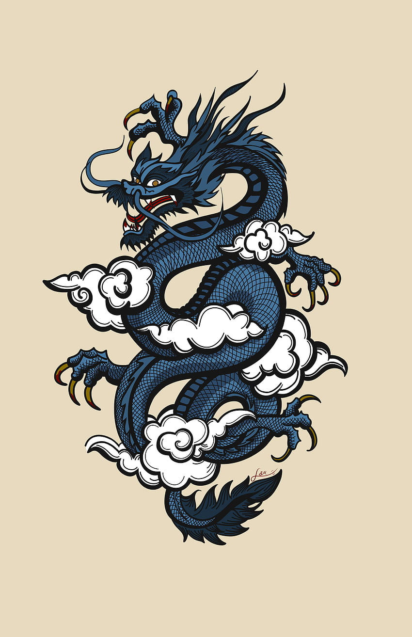 line art Naga king snake and tattoo