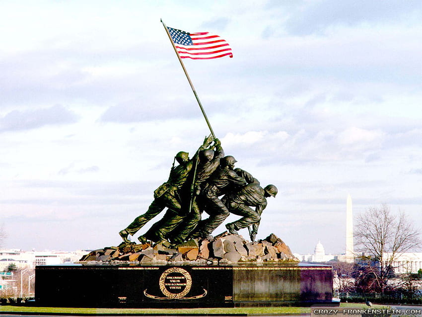 Marine Memorial Monument statue, Statute HD wallpaper