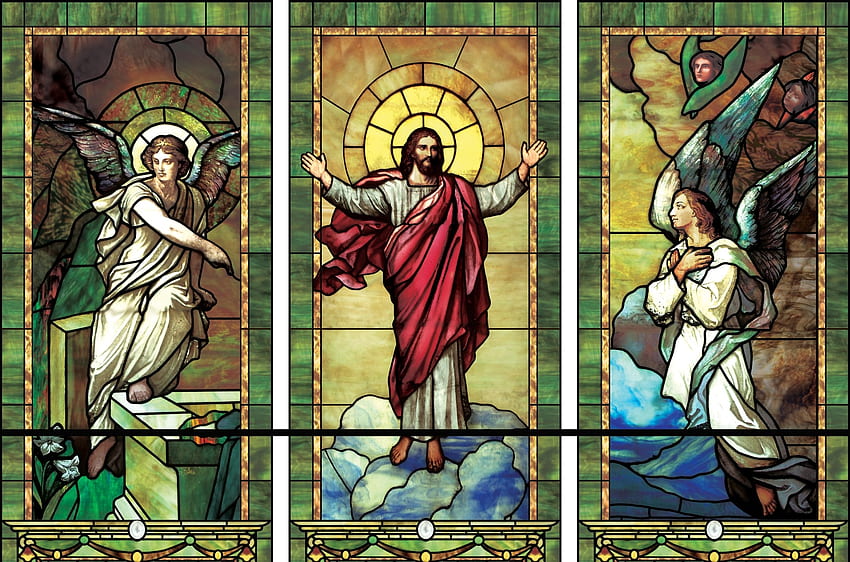 Christ is Risen!, Christ, stained, glass, Risen HD wallpaper