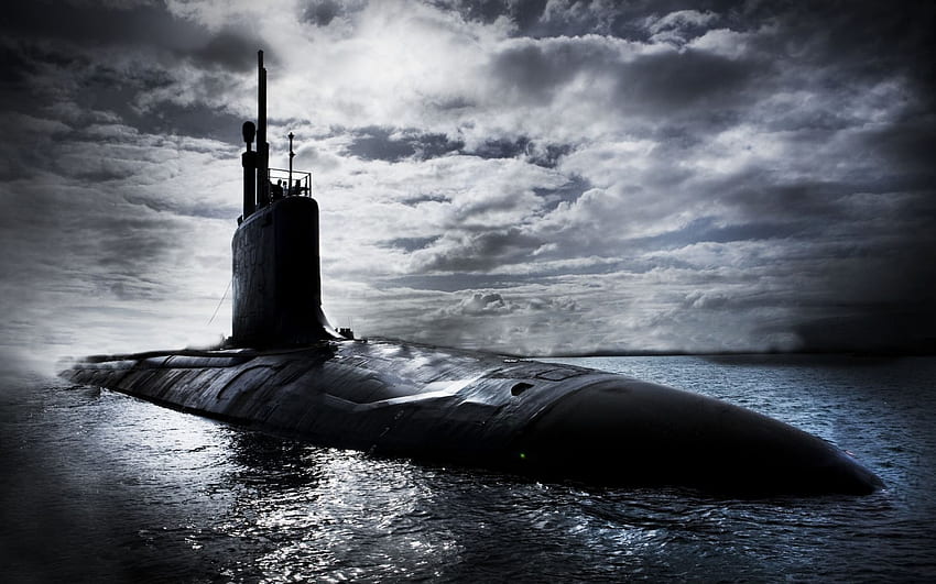 submarino U, Submarino negro, Submarino, Arte submarino fondo de pantalla