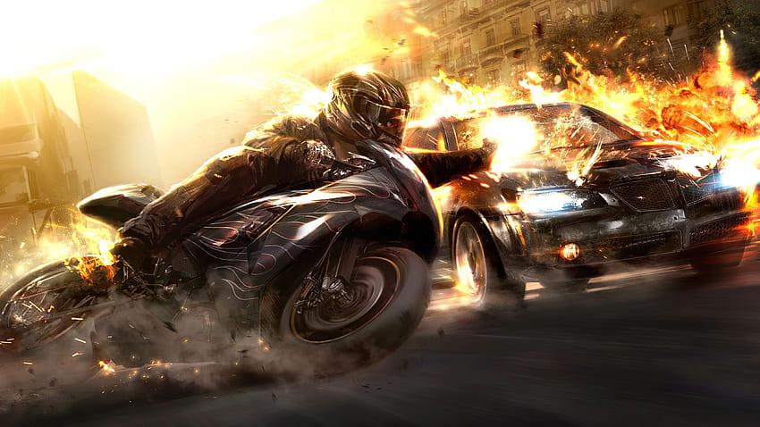 High Speed Motorbike Cop Car Chase, Artist, , , Background, and, Police Chase HD wallpaper