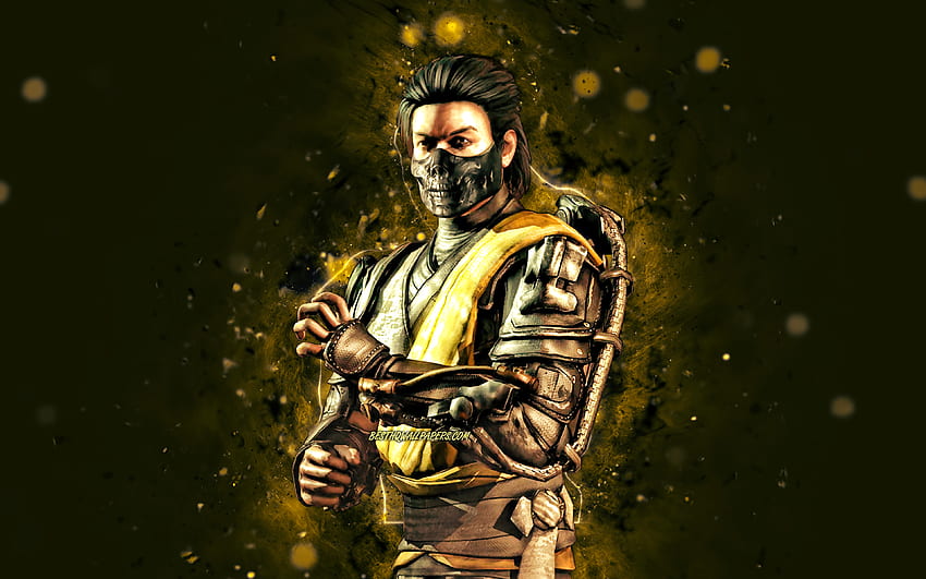 ทาเคดะ, ไฟนีออนสีเหลือง, Mortal Kombat Mobile, เกมต่อสู้, MK Mobile, สร้างสรรค์, Mortal Kombat, Takeda Mortal Kombat วอลล์เปเปอร์ HD