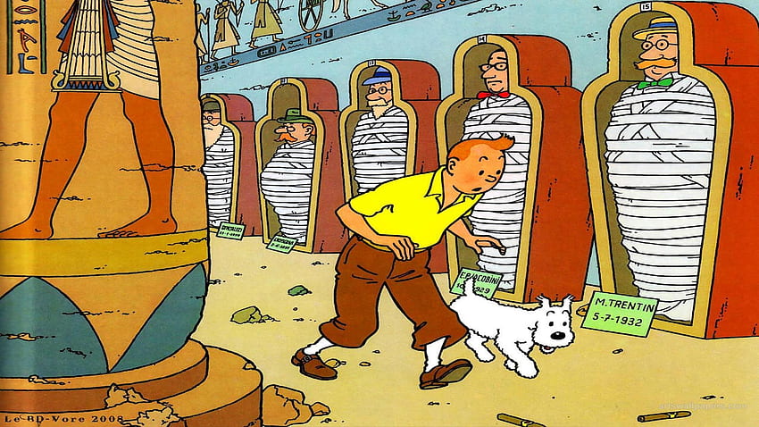 Tintin comic aventuras ., Tintin Cartoon HD wallpaper