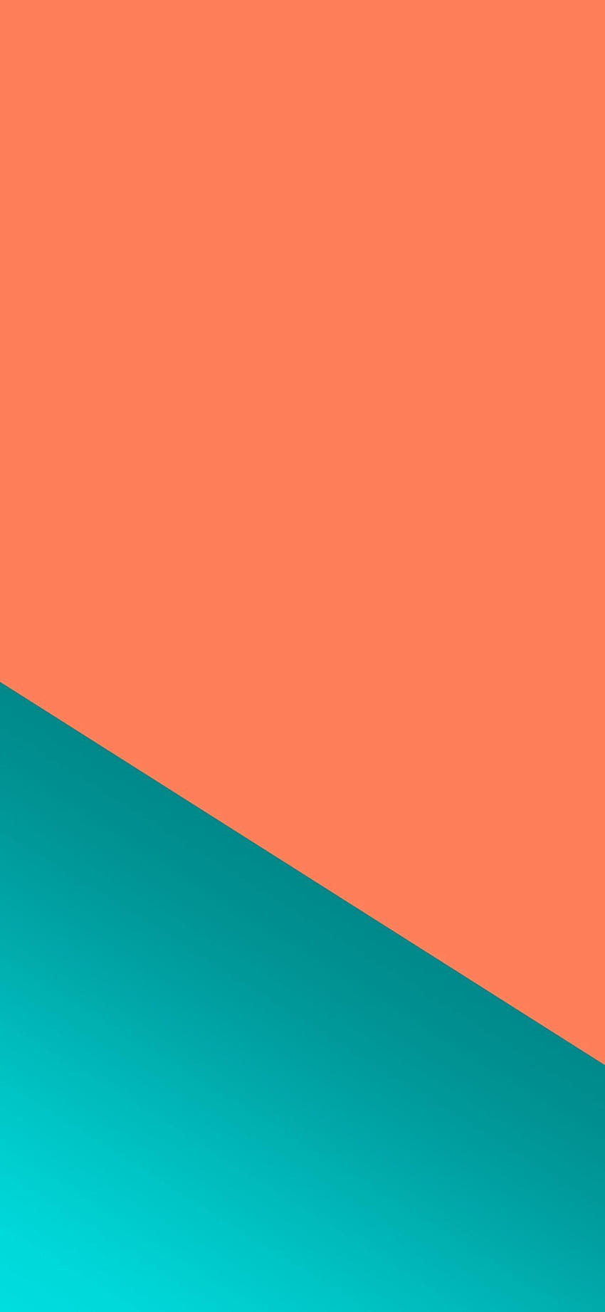 Turquoise and Orange Minimalist Phone - For Tech HD phone wallpaper