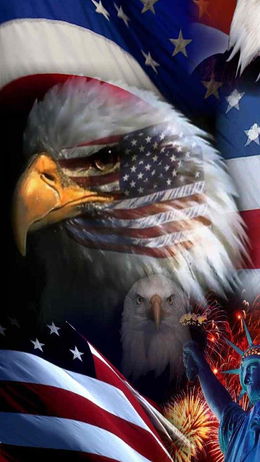 Flaga amerykańskiego orła na telefon komórkowy, flaga amerykańskiego orła Tapeta na telefon HD