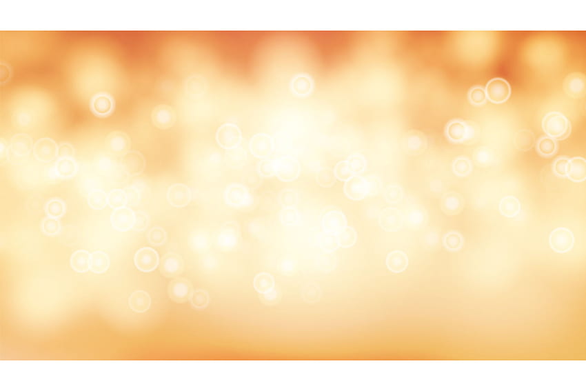 Orange Sweet Bokeh Out Of Focus Background Vector. Abstract Lights On Gold Bokeh Blurred Background. By Pike, Golden Bokeh HD wallpaper