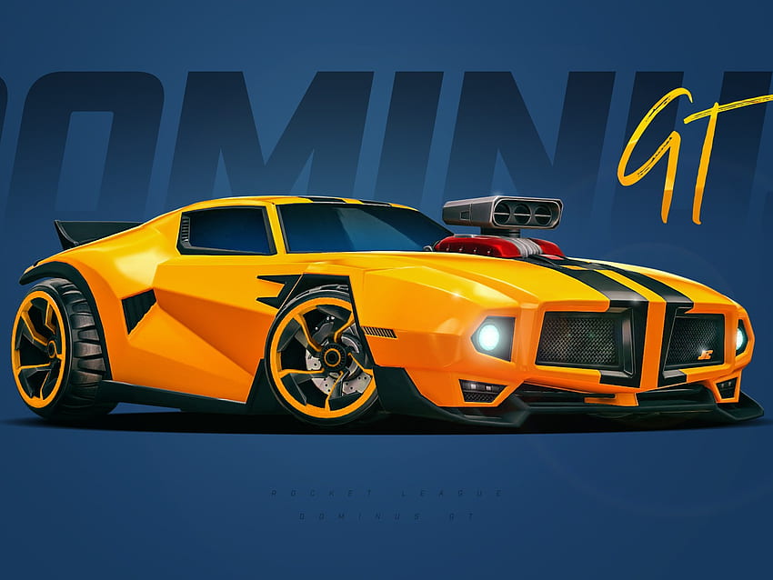 Rocket League, Video Game, Gt Car, Yellow Car, Art, , , Background, V3e7os HD wallpaper