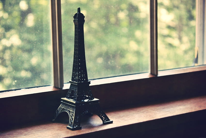 Eiffel Tower, , , Grid, Window, Statuette HD wallpaper