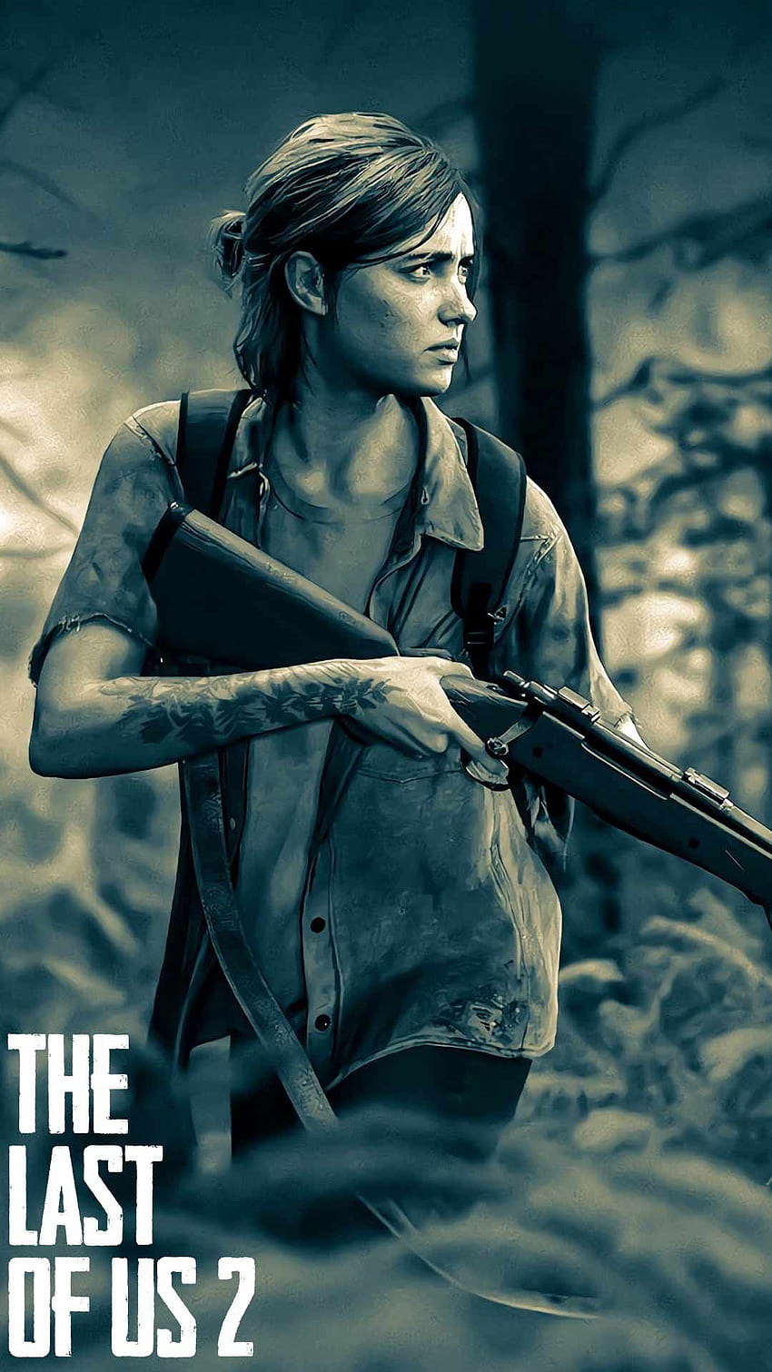 Download wallpaper Ellie, Ellie, ps4, some of us, the last of us part 2,  game art, section games in resolution 1366x768