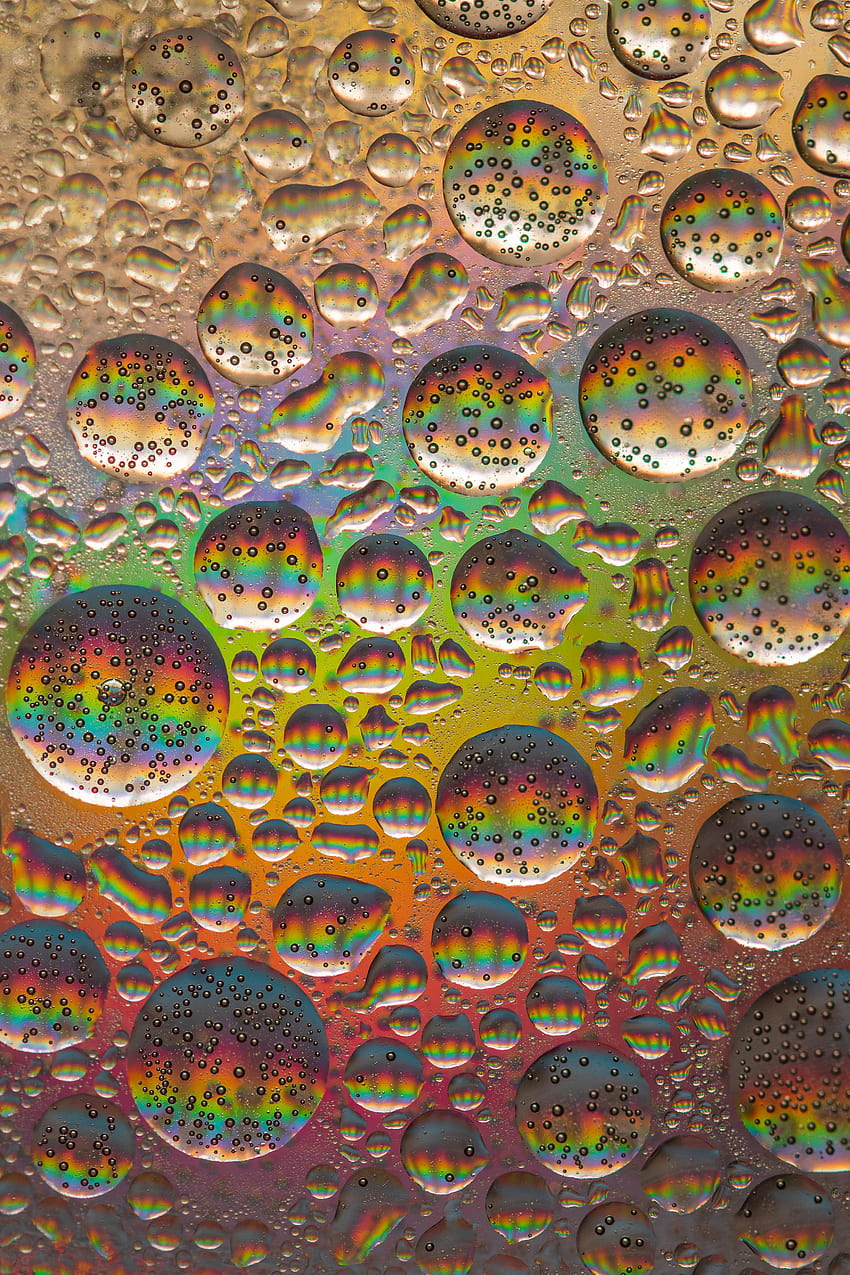 Abstract, Bubbles, Rainbow, Round HD phone wallpaper