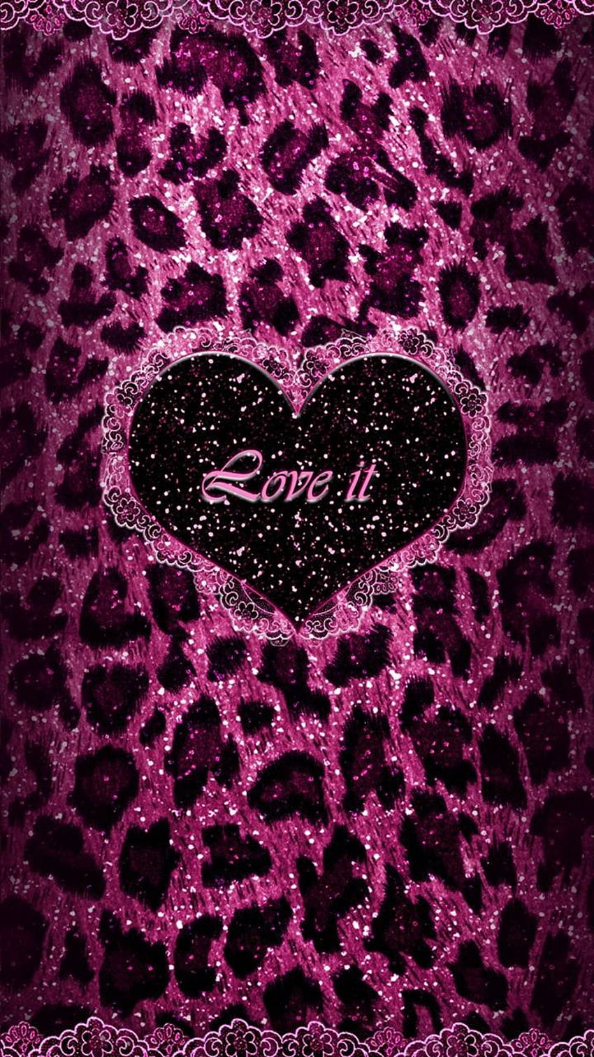 Leopard Love, Glitter Leopard HD phone wallpaper