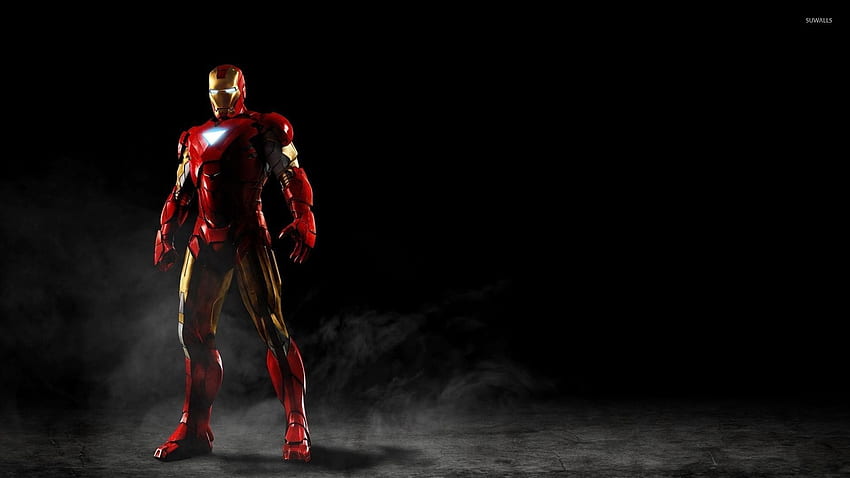 Iron Man standing in the smoke jpg HD wallpaper