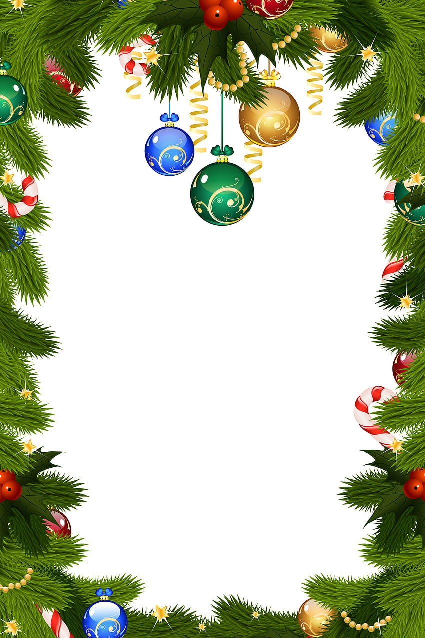 Borde de marco PNG de Navidad transparente fondo de pantalla del teléfono