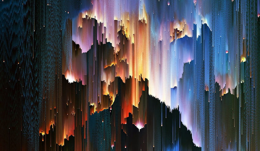 Space Pixel Sorting Abstract Digital Art Glitch Art - Resolution: HD wallpaper