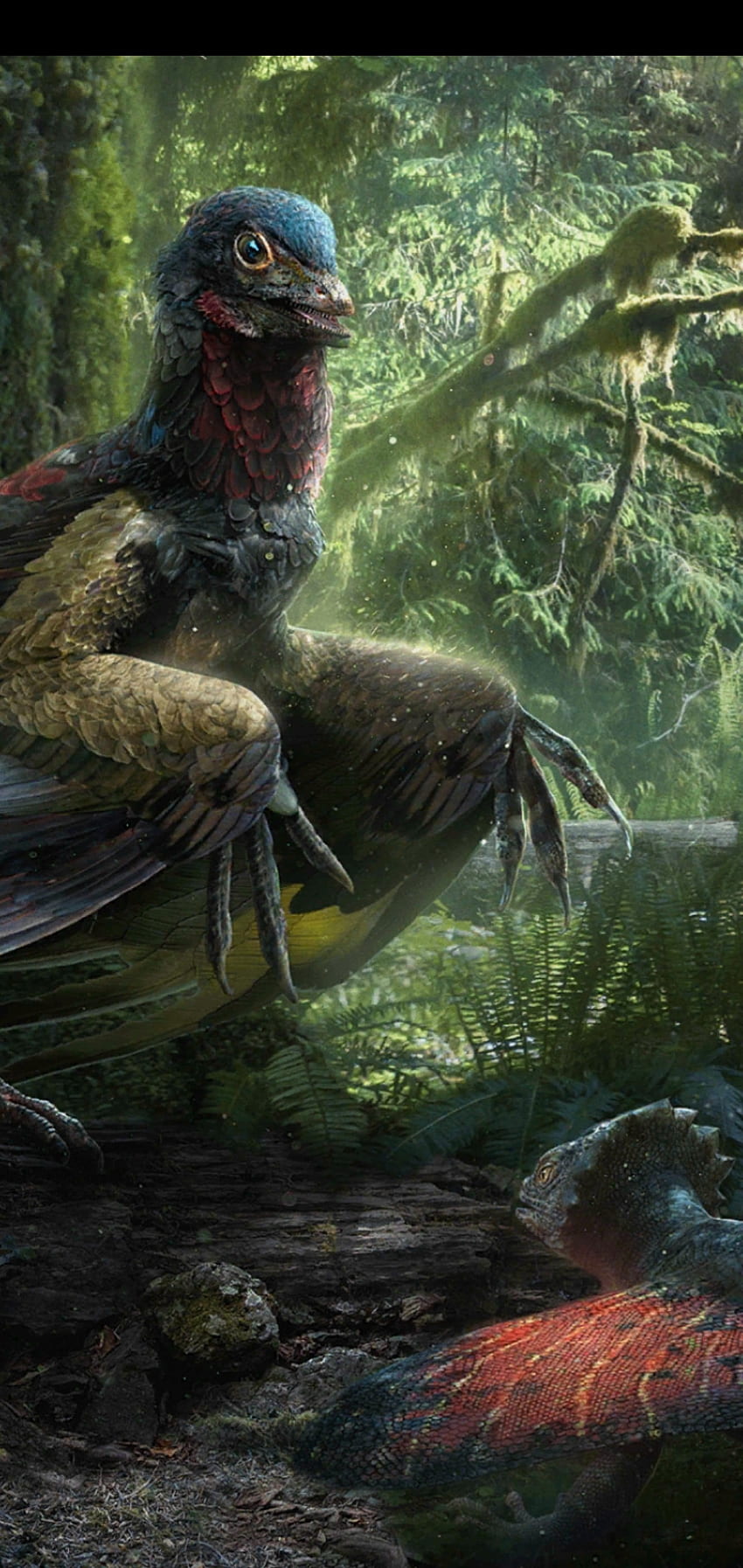 Microraptor, kleinster Dinosaurier, Jurassic World, Raptor, Dinos HD-Handy-Hintergrundbild