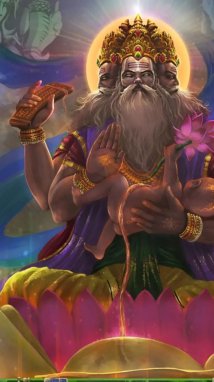 Who Is Lord Brahma, the God of Creation in Hinduism | Brahma, Hanuman live  wallpaper, Drawing people faces