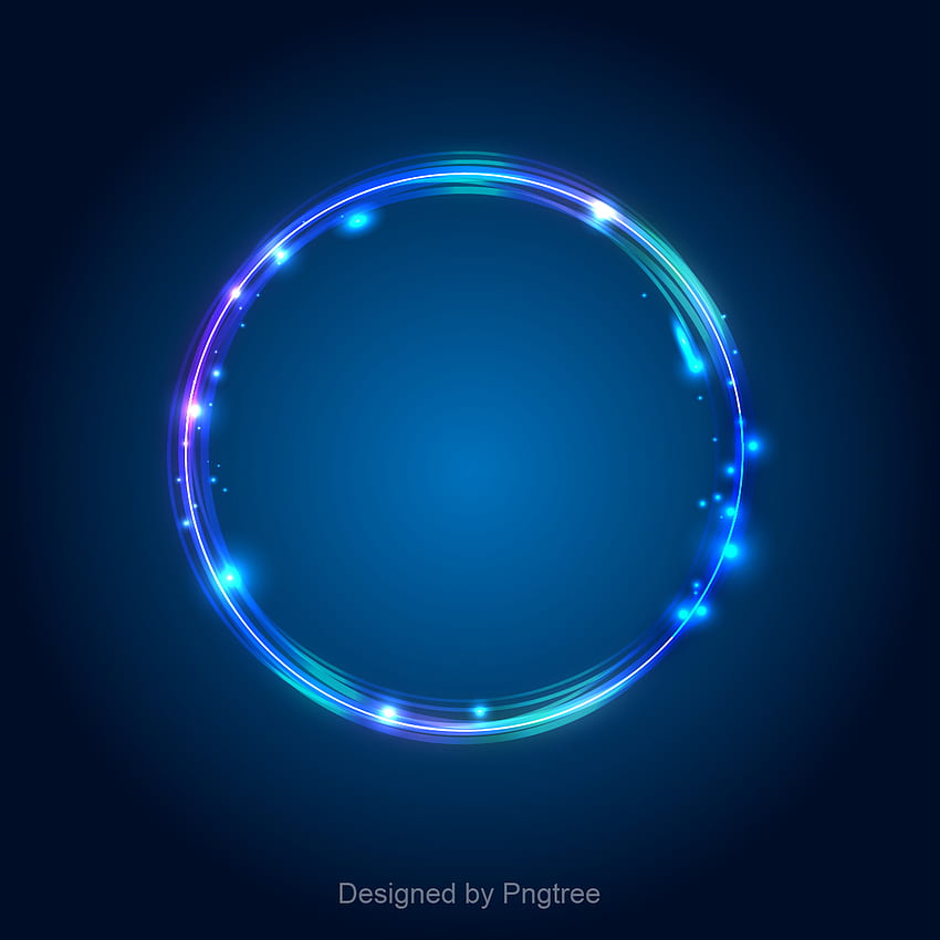 Tęczowe kręgi gwiazd. Grafika cyfrowa 3D, niebieski okrąg Tapeta na telefon HD