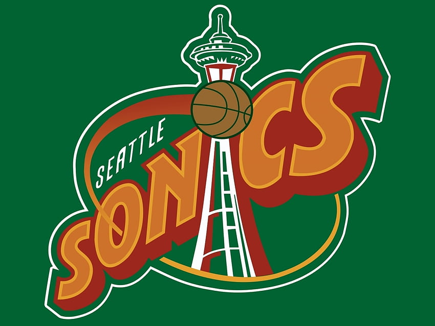 Seattle Supersonics, лого на Seattle Sonics HD тапет
