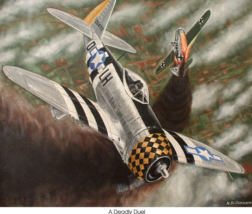 P-47 Republic Thunderbolt, Jäger, p-47, Thunderbolt, Kampf HD-Hintergrundbild