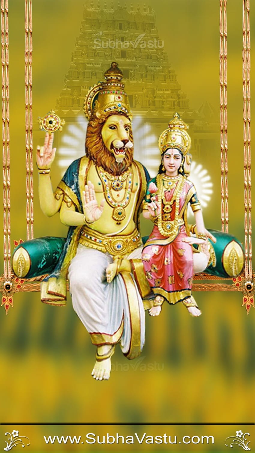 Subhavastu - Spiritual God Mobile - カテゴリ: Narashimha - : Narasimha Swamy Mobile _102, Lord Lakshmi Narasimha HD電話の壁紙