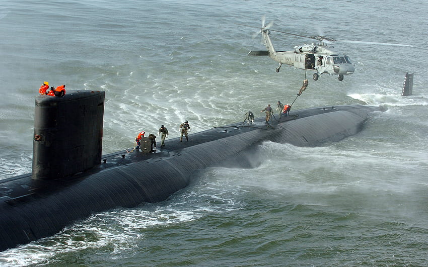 Submarine and Background, Navy Submarine HD wallpaper