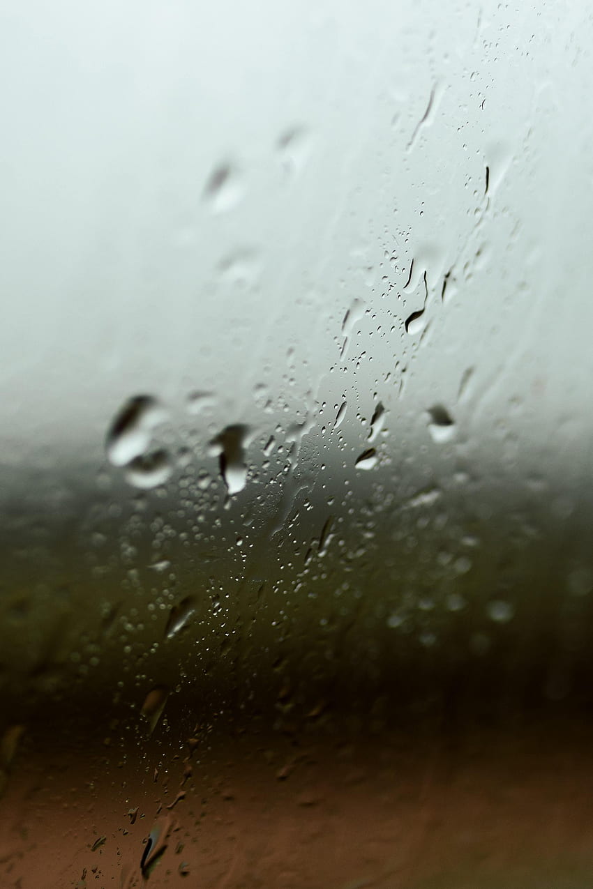 Water, Rain, Drops, Macro, Glass HD phone wallpaper